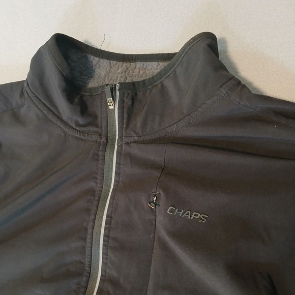 Chaps Men's Size 2XL Golf Sleeveless Full Zip Pockets Woven Vest Black - Picture 5 of 8